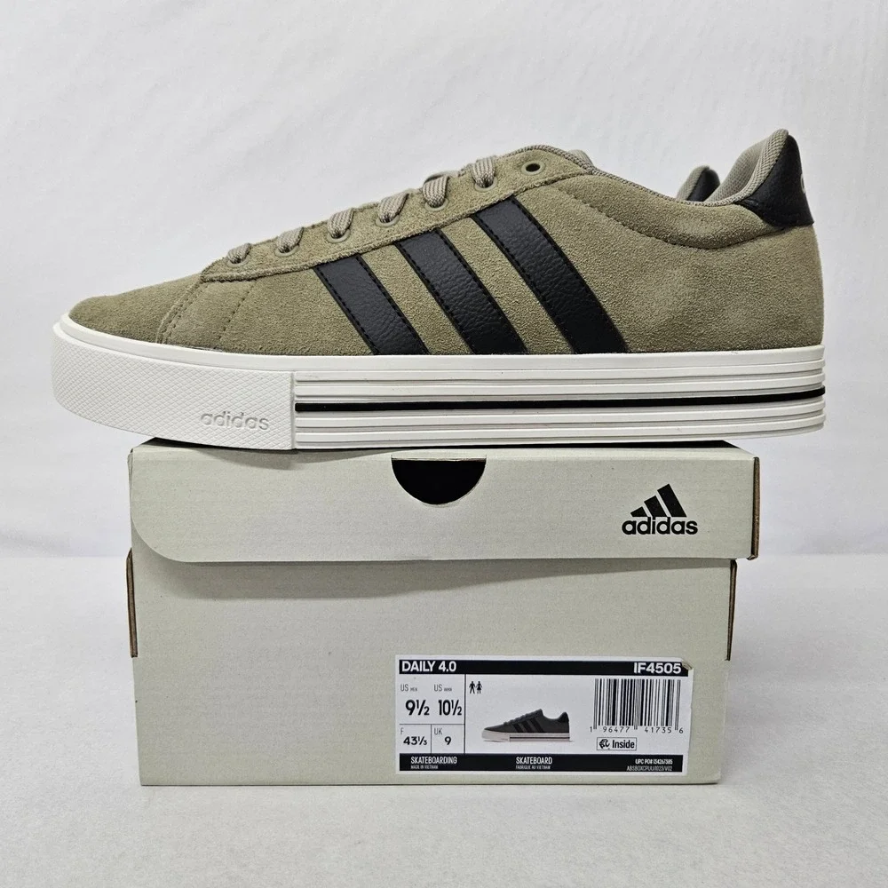 Adidas‎ Daily 4.0 Skateboarding Shoes IF4505 Clay Core Black Men's Size 9.5